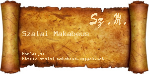 Szalai Makabeus névjegykártya